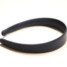 25mm black satin hair band